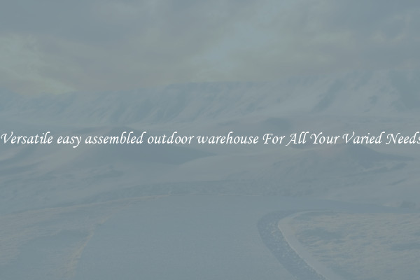 Versatile easy assembled outdoor warehouse For All Your Varied Needs