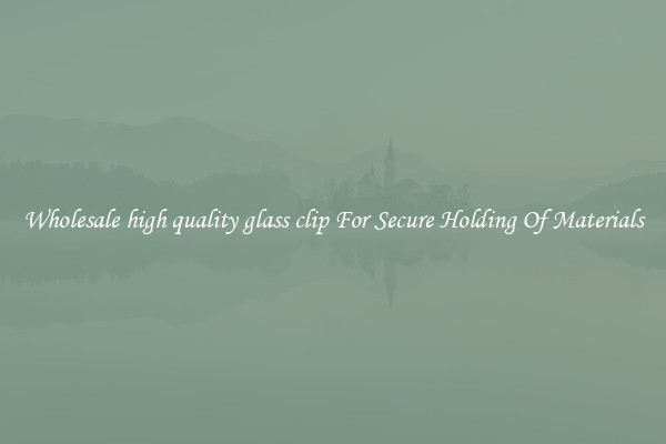 Wholesale high quality glass clip For Secure Holding Of Materials