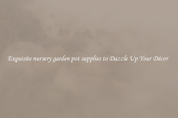 Exquisite nursery garden pot supplies to Dazzle Up Your Décor  