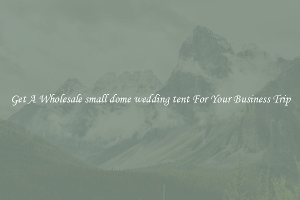 Get A Wholesale small dome wedding tent For Your Business Trip