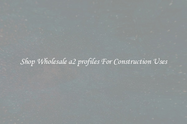 Shop Wholesale a2 profiles For Construction Uses