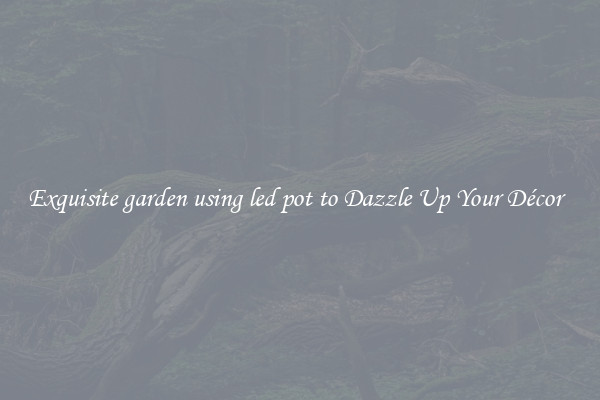 Exquisite garden using led pot to Dazzle Up Your Décor  