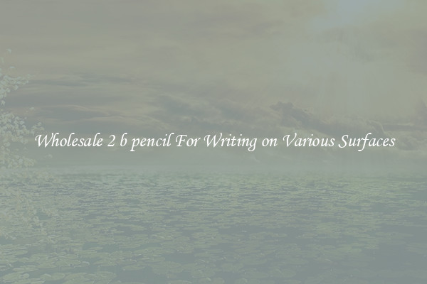 Wholesale 2 b pencil For Writing on Various Surfaces