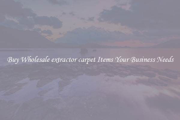 Buy Wholesale extractor carpet Items Your Business Needs