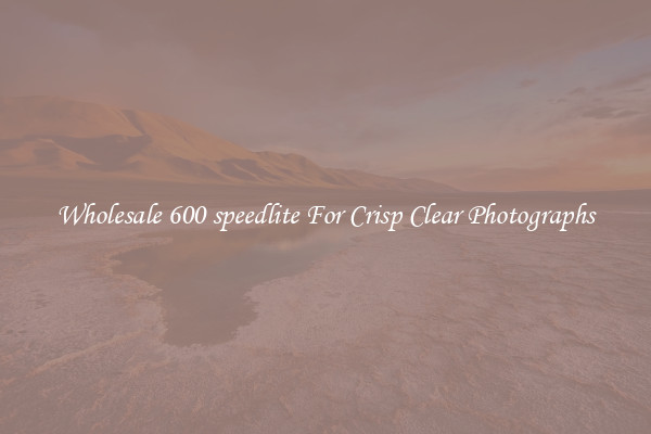 Wholesale 600 speedlite For Crisp Clear Photographs
