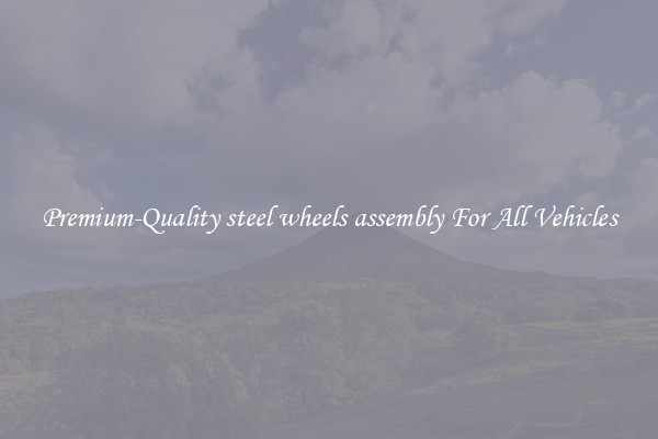 Premium-Quality steel wheels assembly For All Vehicles