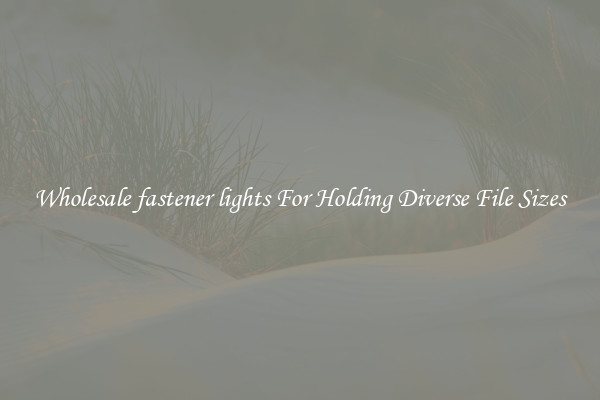 Wholesale fastener lights For Holding Diverse File Sizes