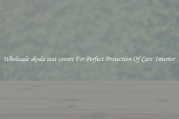 Wholesale skoda seat covers For Perfect Protection Of Cars' Interior 
