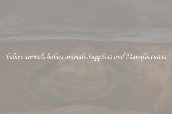 babies animals babies animals Suppliers and Manufacturers