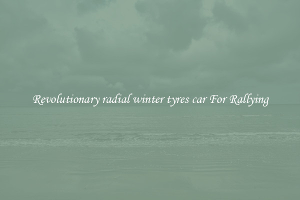 Revolutionary radial winter tyres car For Rallying