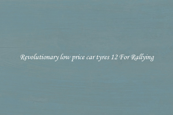 Revolutionary low price car tyres 12 For Rallying