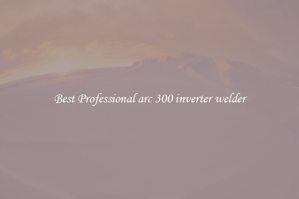 Best Professional arc 300 inverter welder
