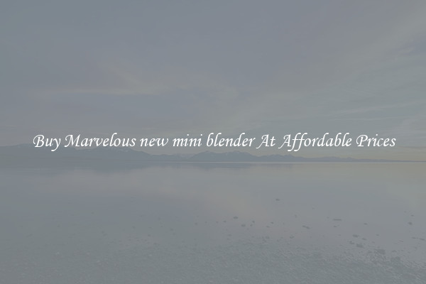 Buy Marvelous new mini blender At Affordable Prices