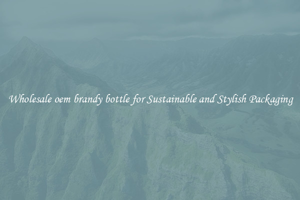 Wholesale oem brandy bottle for Sustainable and Stylish Packaging