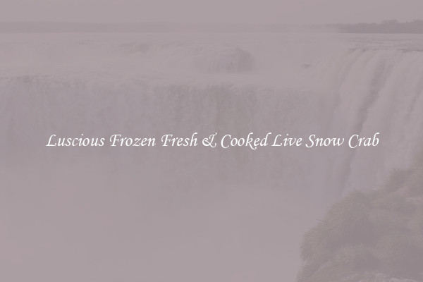 Luscious Frozen Fresh & Cooked Live Snow Crab