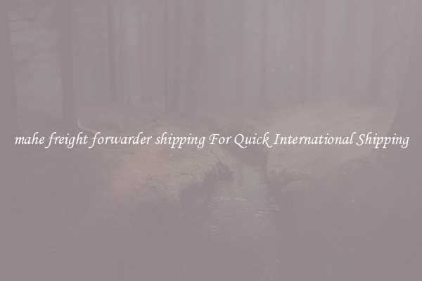 mahe freight forwarder shipping For Quick International Shipping