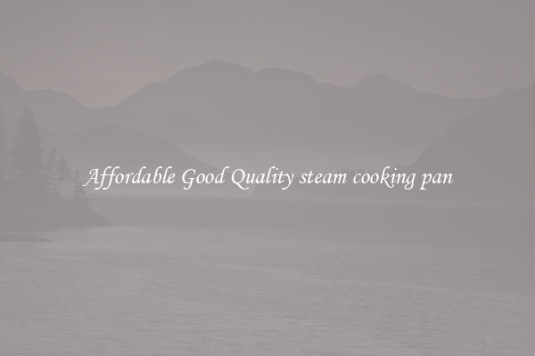 Affordable Good Quality steam cooking pan