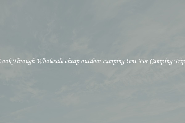 Look Through Wholesale cheap outdoor camping tent For Camping Trips