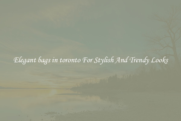 Elegant bags in toronto For Stylish And Trendy Looks