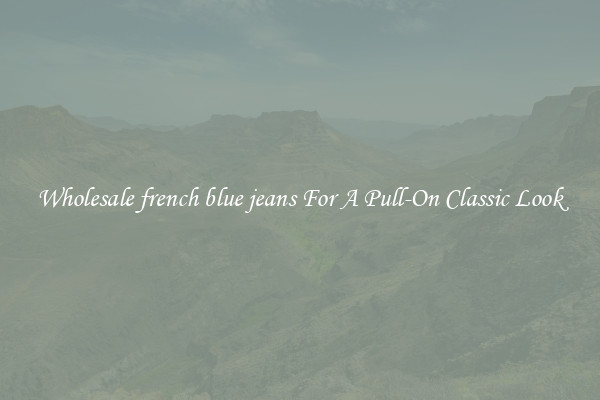 Wholesale french blue jeans For A Pull-On Classic Look